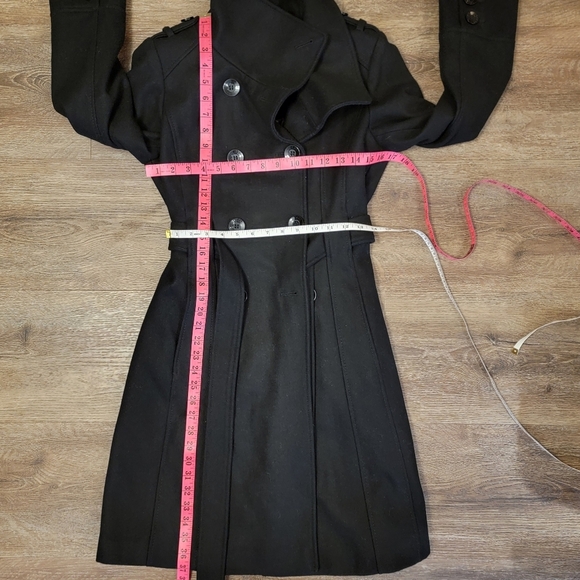 GUESS Black Double-Breasted Coat #1438 - Picture 5 of 16